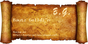 Bautz Gellén névjegykártya